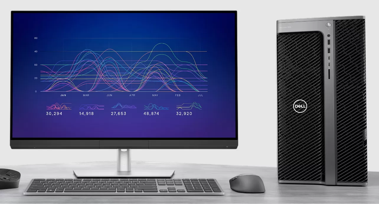 Dell Precision 7960 Tower một chiếc máy tính trạm tuyệt đối có thể được thiết lập cho mọi loại khối lượng công việc khác nhau